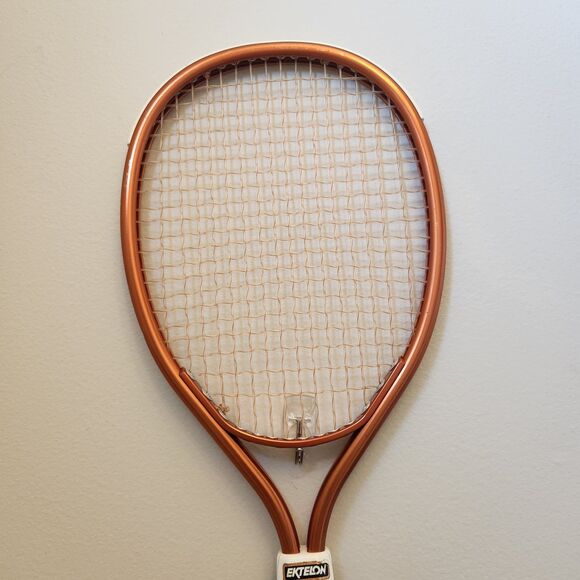 Vintage Burnt Orange Ektelon Flex Racquetball Racquet Small Leather Handle MCM - Picture 8 of 12